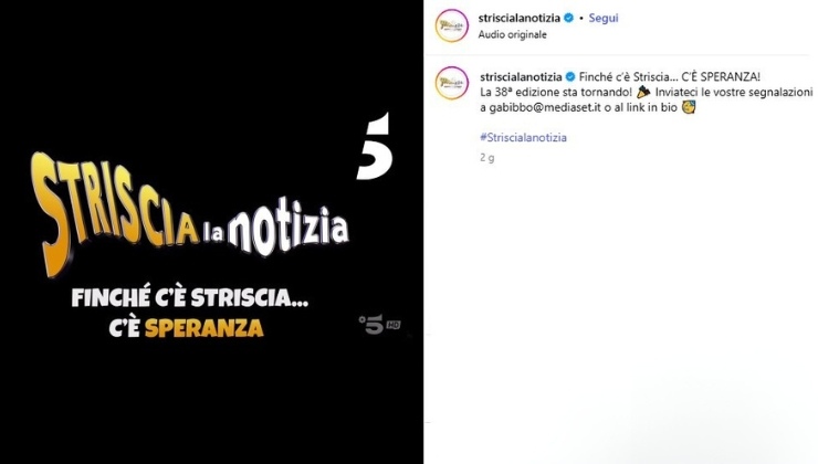 Striscia la notizia torna