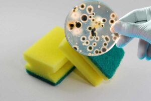 Spegne da cucina ricoperte di batteri