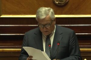 tajani in parlamento